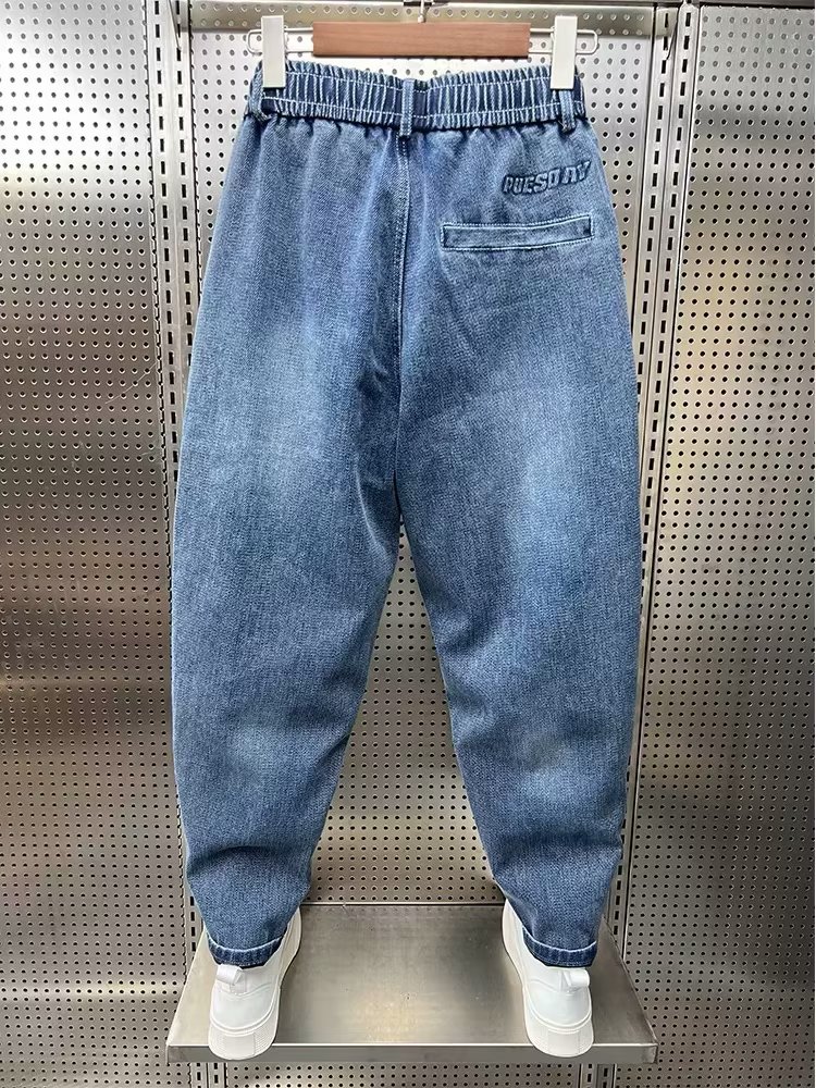 Männer Jeans Mode Lässig Jogger Harem Denim Hosen Hip Hop neue elastische taille plus größe jeans männer Männliche Hosen 2023 winter