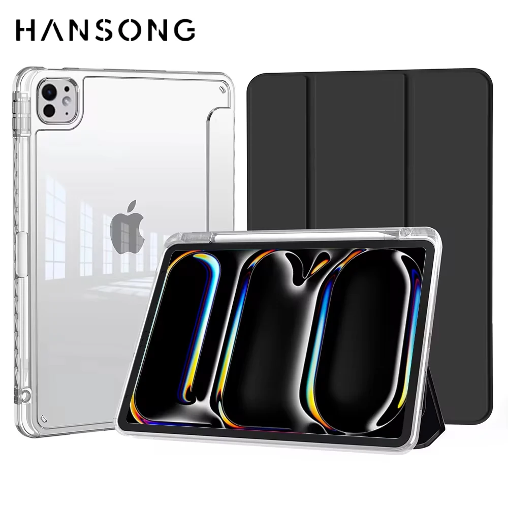 Voor iPad Air 11 2024 Pro Transparantie Case Voor 2024 iPad Air 11-inch 12.9-inch Air 4/5 iPad 7/8/9th 10.2 5/6th 9.7in Tablet Case