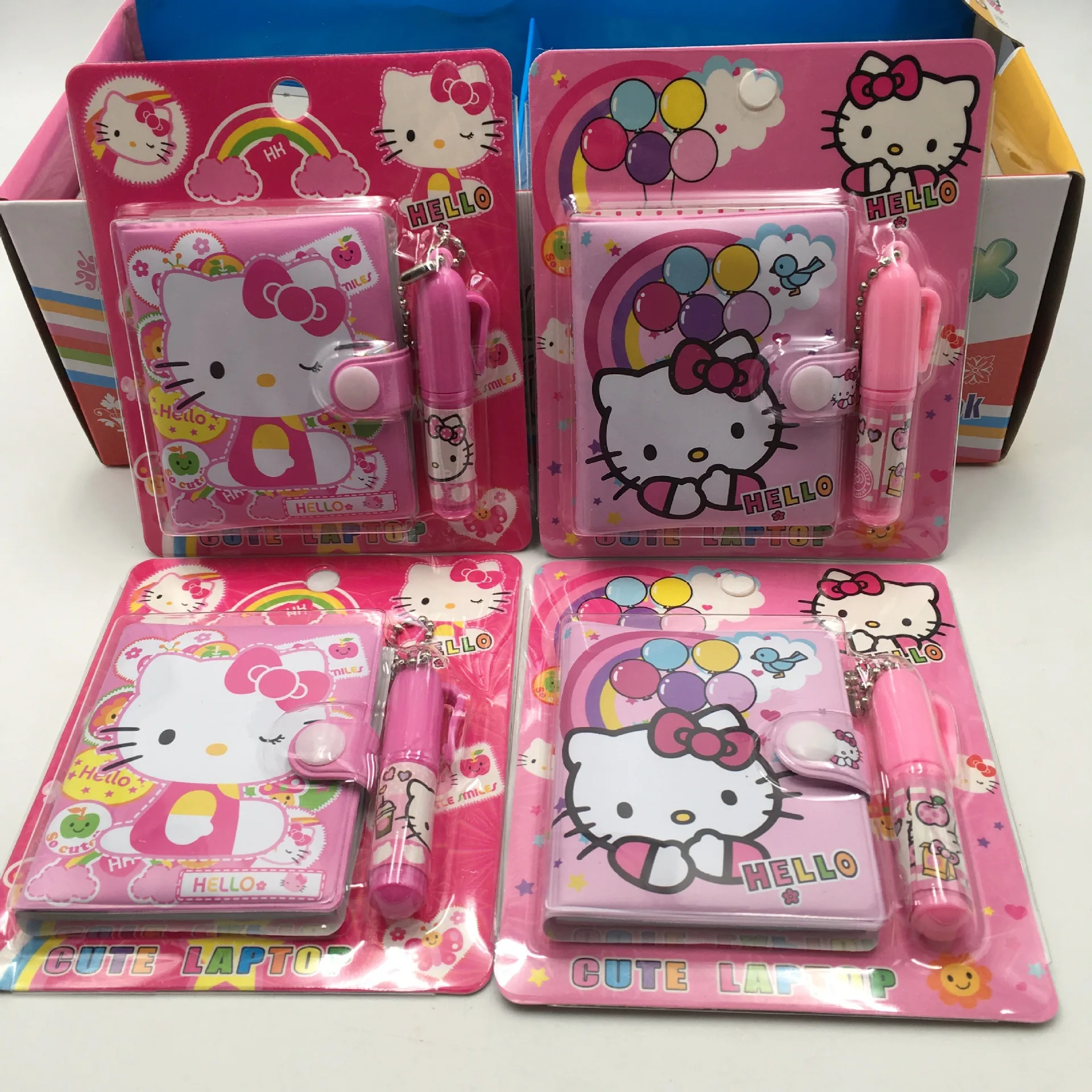 24pcs Sanrio 헬로 키티 편지지 소책자 상품 볼펜 사무실 세트와 귀여운 소녀 도매 학생 용품