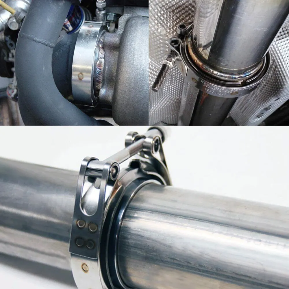 2" 2,5" 3" 3,5" 4" V-Band-Klemme mit Flansch, männlich, weiblich, Edelstahl, passend für Abgasanlage, Turbolader, Fallrohr, Schalldämpfer