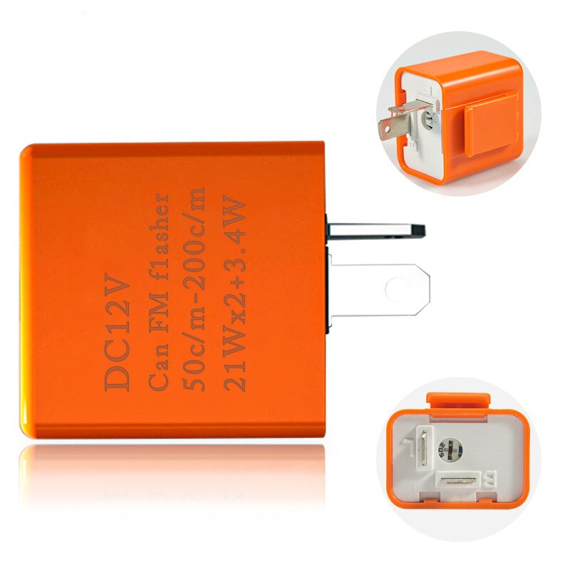 Relé intermitente LED para motocicleta, indicador intermitente de señal de giro, frecuencia ajustable, accesorios de motocicleta, 2 pines