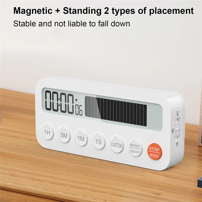 A74P-Digital Timer Dapur Magnetik Timer Dapur Jam Rumah Memasak Makanan Alat Timer untuk Anak-anak Berkemah Kelas