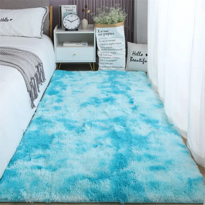 VIKAMA WARM Plush Soft หรูหราพรม Fluffy ห้องนั่งเล่นสาวห้องนอนข้างเตียงเด็กเกมทําความสะอาดง่ายแผ่นพื้น