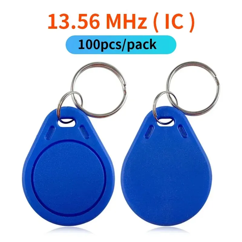 Blau 13,56 pcs/pack rfid mhz ic Schlüssel anhänger Token Schlüssel ring für die Zugangs kontrolle kompatibel mit mifare classic 1k Karte