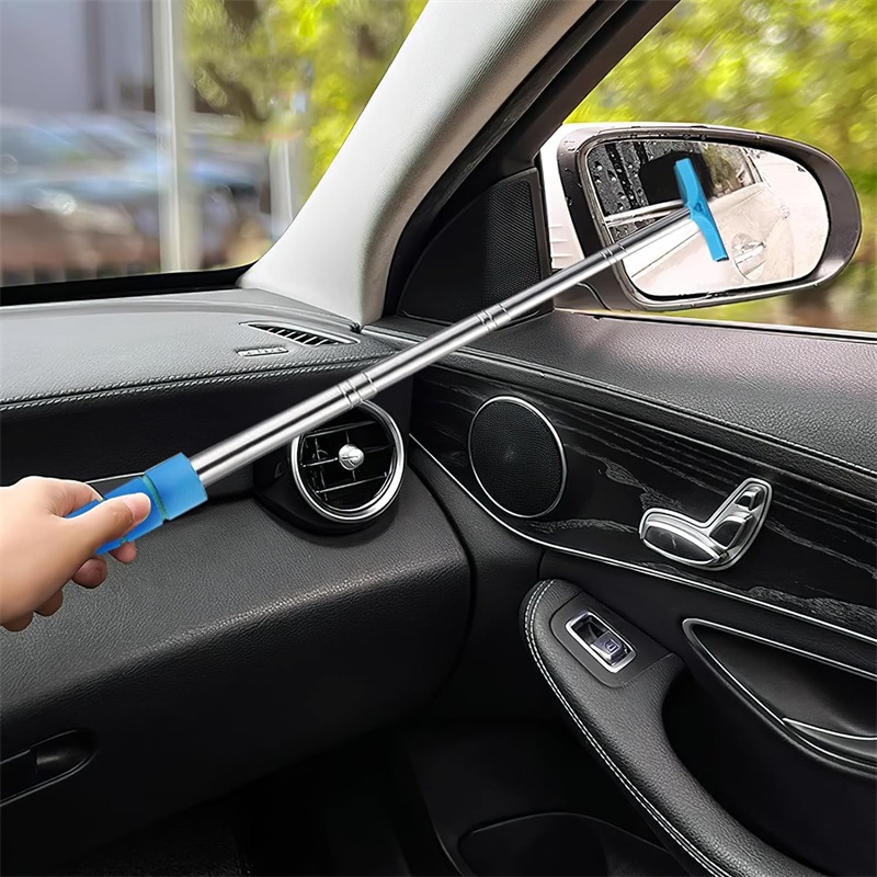 Retractable Car Rearview Mirror Wiper Portable Rainy Cleaning Supplies Rearview Mirror Water Remover Glass Rain Cleaning Tool
