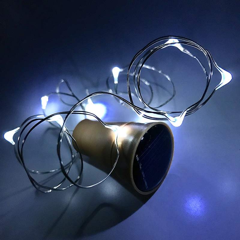 LED Solar Powered Bottle Stopper Light String Outdoor Waterproof Solar Garland Lights For Home Room Garden Wedding Party Decora