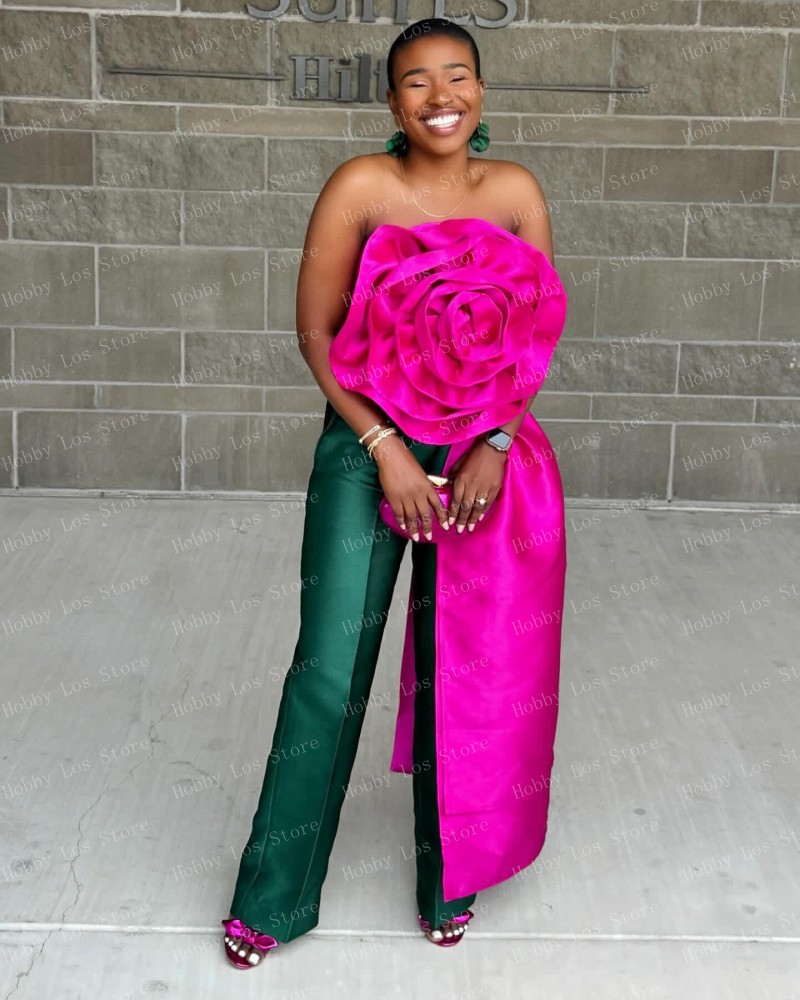 Serendipidty-女性用のストラップレスフラウンストップ,ピンクの花柄,カスタムメイド,オープンバック,女性用ブラウス,大きいサイズ