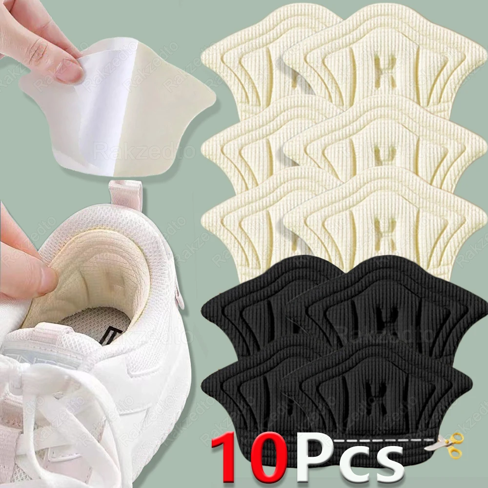 10 Piezas Almohadillas para los pies para zapatos Almohadillas de parche para el talón para zapatos deportivos Demasiado grande Tamaño reducido Inserto de relleno Protectores de talón Pegatinas Almohadillas para zapato