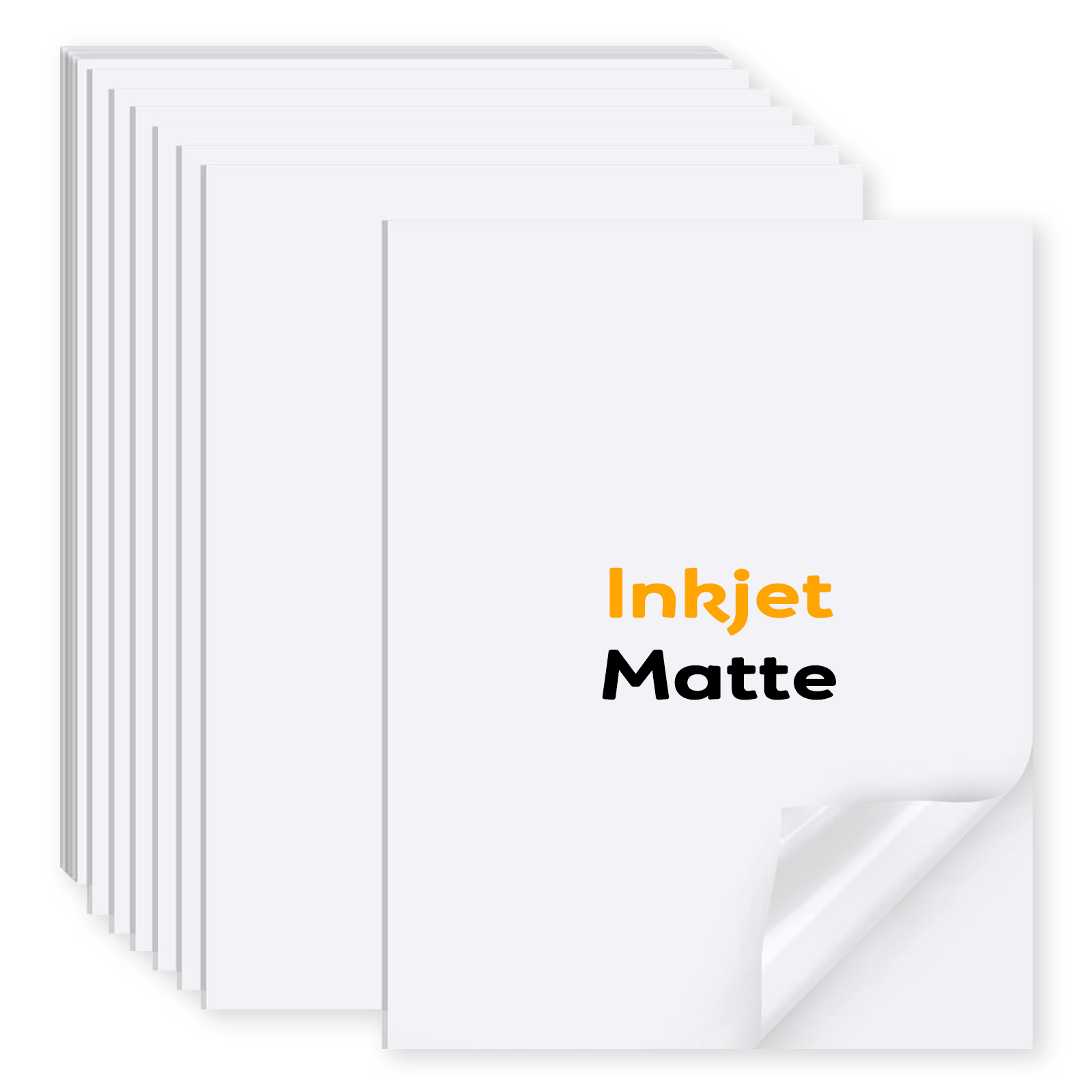 10/20/30/40 Sheets A4 pp Matte Vinyl Sticker Paper for Inkjet Printer Sticker Papers White Labels Waterproof & Tear-Resistant