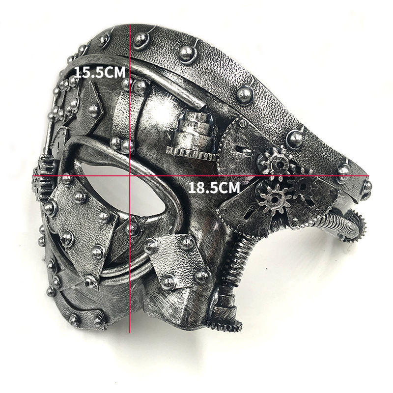 Steampunk Phantom Maskerade Cosplay Mittelalter Retro Maske Ball Halbgesicht Männer Punk Kostüm Halloween Party Kostüm Requisiten