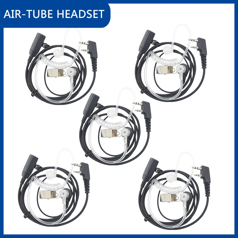 5 PCS Baofeng UV5R Walkie Talkie Kapset Quansheng UV-K5 Headset Hoofdtelefoon Oortelefoon Voor Kenwood UV-5R UV82 UV-17 Radio Commutator