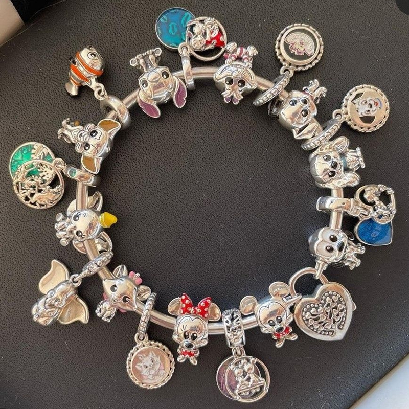 2024 nuevos dijes disney pure plata 925 cuentas de punto adecuado para pulsera de plata 925 original regalo de joyería