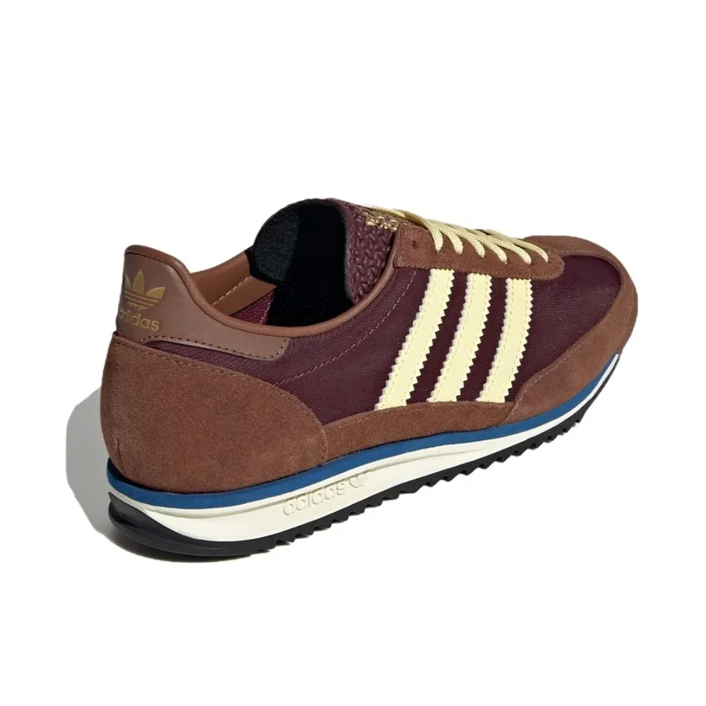 Adidas sl 72 og sola fina homem e mulher tênis invernos sapatos casuais leves e confortáveis retro clássico tênis marrom e amarelo