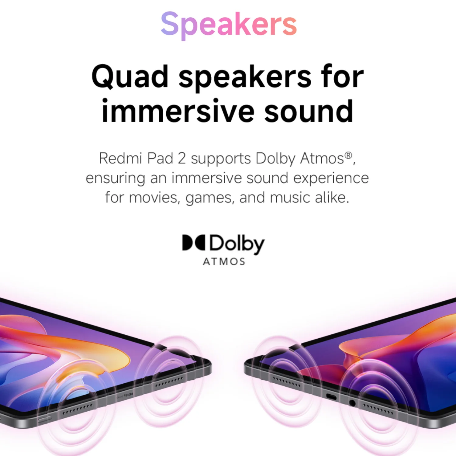 Xiaomi Redmi Pad 2 8+256GB WIFI Global Version MediaTek Helio G100-Ultra HyperOS 2 9000mAh 18W Charging 11" 90Hz 2.5K Display