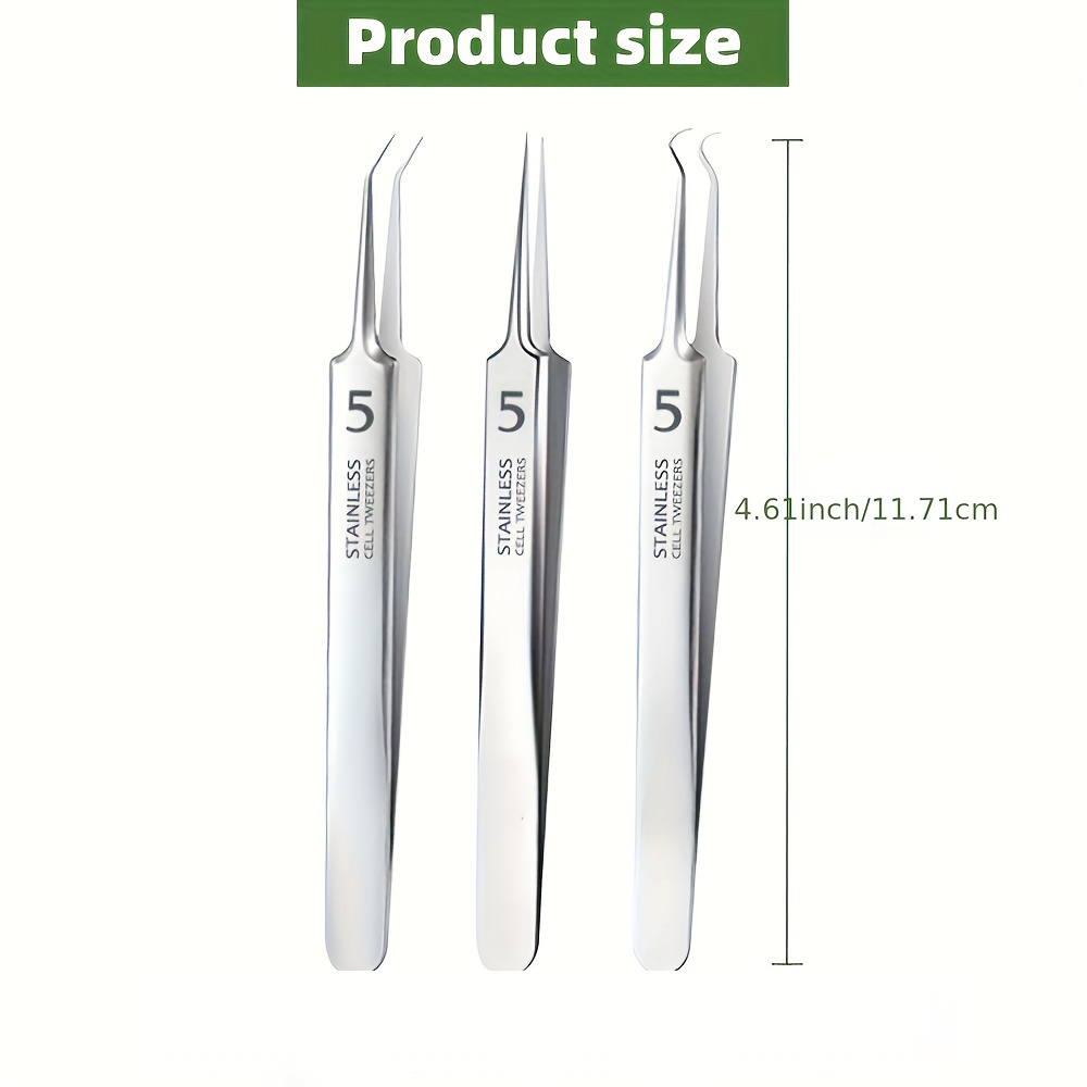 Kit di aghi per punti neri e Acne da 1/3 pezzi-estrattori di comedoni di precisione con pinzette, strumenti per la cura del viso delicati di bellezza