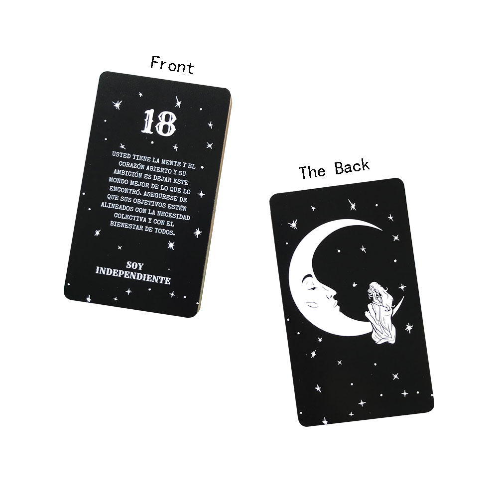 สเปน:Angel Number ข้อความ Oracle Tarot Card Fate Divination Prophecy Card ครอบครัว Tarot Gold Plated Edge การ์ด