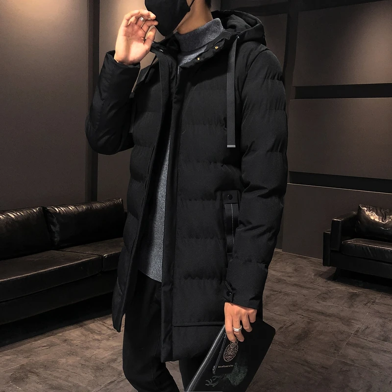 Parkas largas y cálidas con capucha para hombre, abrigo, prendas de vestir, trajes clásicos a prueba de viento, Parka con bolsillo, otoño e invierno, 2022