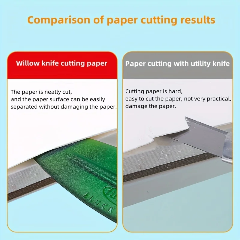 Willow leaf letter opener sword Letter Opener Watercolor Book Cutting Separating Tools Will not scratch paper Art Tool Kits