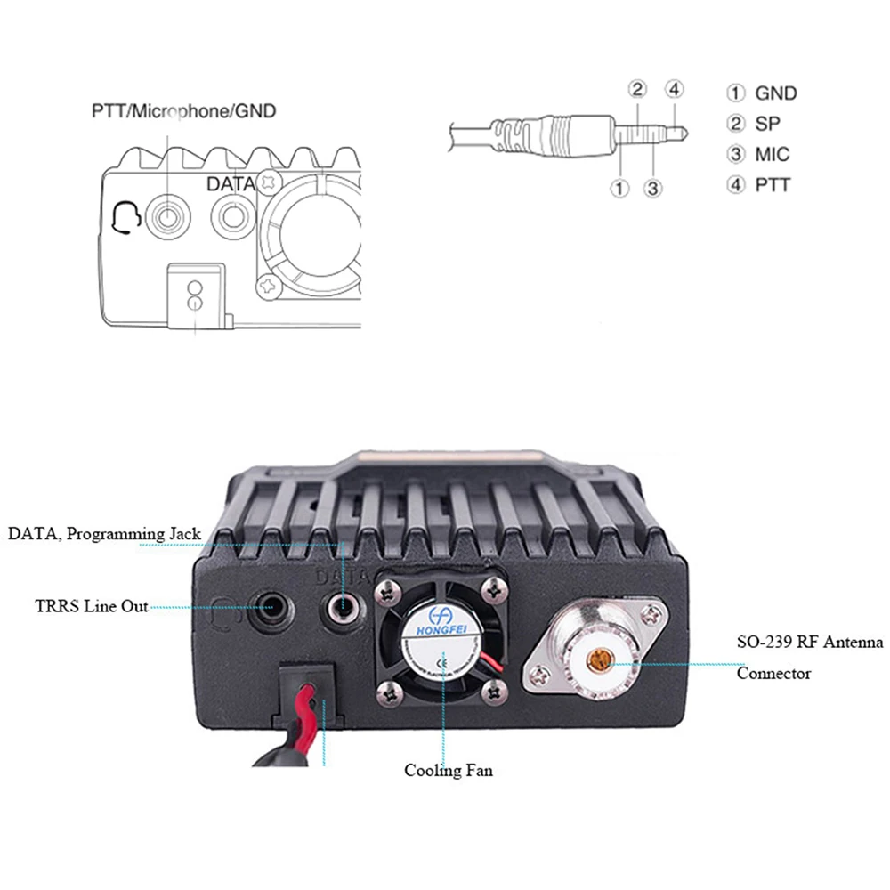 Qyt KT-7900D 25w Quad Band neueste Version Mini-Mobilfunk 136-174/220-260/350-390/400-480MHz kt 7900d Walkie Talkie 10 km
