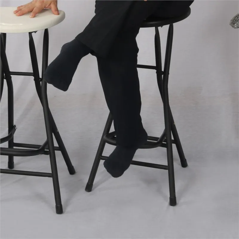 OMGD Folding Balcony Stool Fishing Stool Bar Stool Portable High Desk Stool With Folding Foot Stool