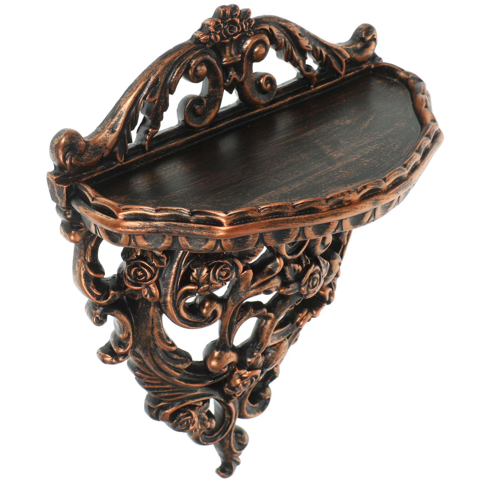 Scaffale decorativo da parete in metallo color metallo Scaffale decorativo Scaffale portaoggetti in stile europeo Contenitore per articoli vari per la casa Mobili per bambini