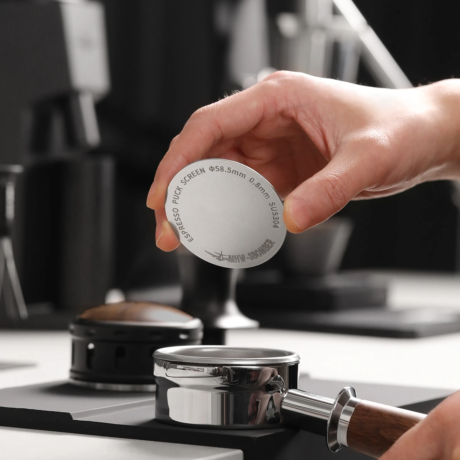 MHW-3BOMBER 51/53/58.5mm Espresso Puck Screen Double Layer Metal Coffee Reusable Filter for Portafilter Home Basket  Accessories
