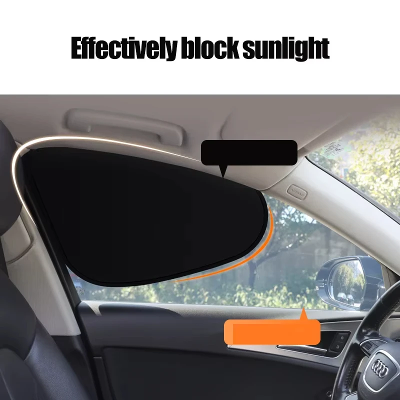 Cortinas electrostáticas para ventana lateral de coche, cubierta de protección solar de 4 capas, parasol plegable para coche, bloqueo de rayos UV 99.9%
