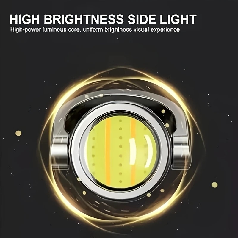 Leistungsstarke Mini-COB-LED-Schlüsselanhänger-Taschenlampe, USB wiederaufladbar, hängendes Arbeitslicht, wasserdichter Schlüsselanhänger, Camping, Wandern, Taschenlampe