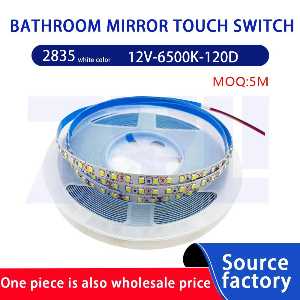 Strip light controller 12V smart mirror LED Strip Light Ultra Brightness CCT dimmerabile 120LED/m SMD 2835 8mm 3000K