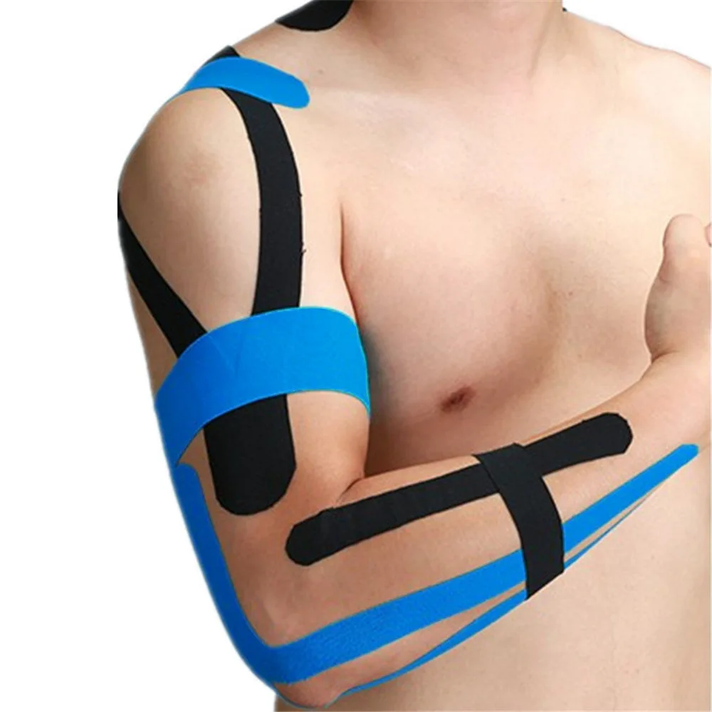 Cinta de kinesiología, cintas de agarre, recuperación atlética, rodillera elástica, alivio del dolor muscular, rodilleras, vendaje de soporte, Fitness