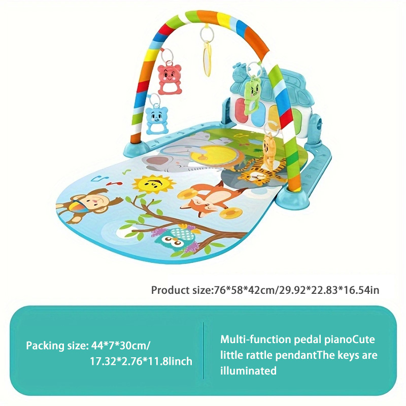 Giocattolo per supporto fitness per bambini, musica per neonati, pianoforte a pedali, tappetino strisciante, giocattolo per bambini