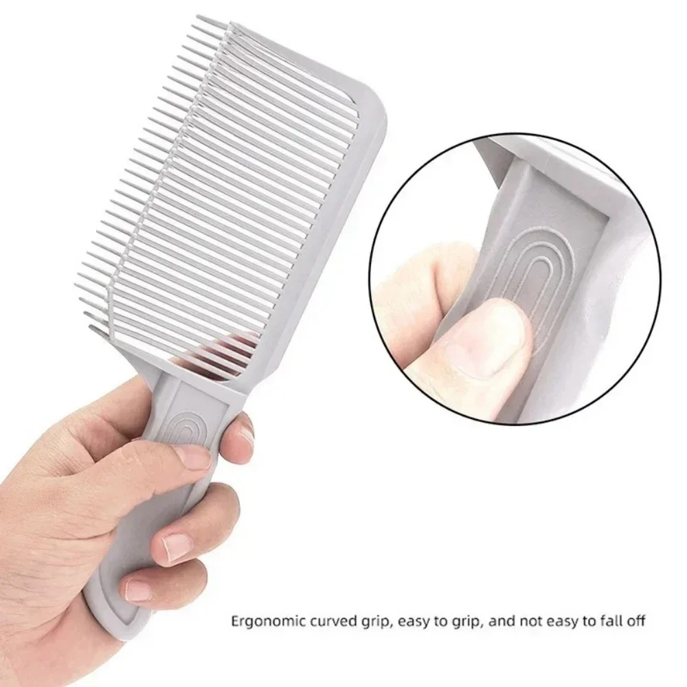Desbotamento pente profissional barbeiro clipper mistura plana superior pente de corte de cabelo para homens resistente ao calor desbotamento escova salão estilo ferramenta