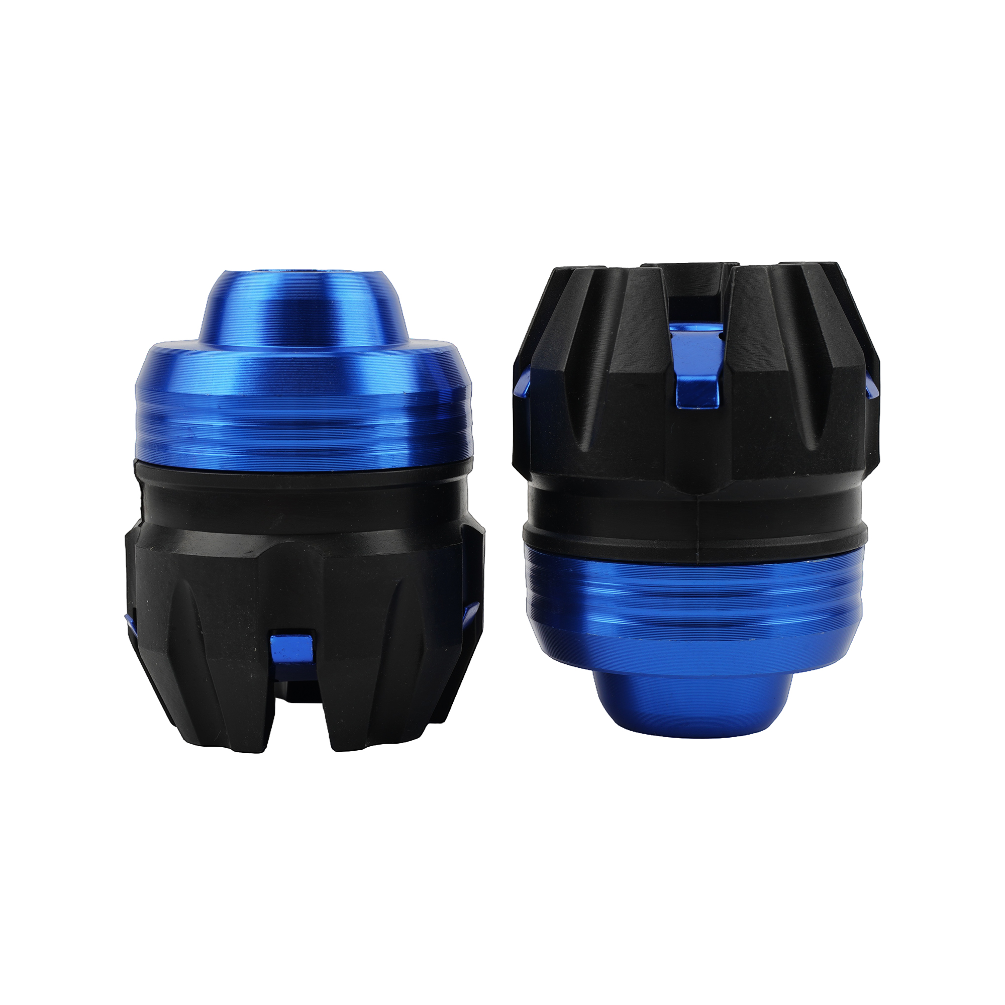 Motorrad Universal Vorderradaufhängung Schutzbecher 2 Stück Rahmenschieber Fallschutz für Roller E-Bike Aluminium Motocross