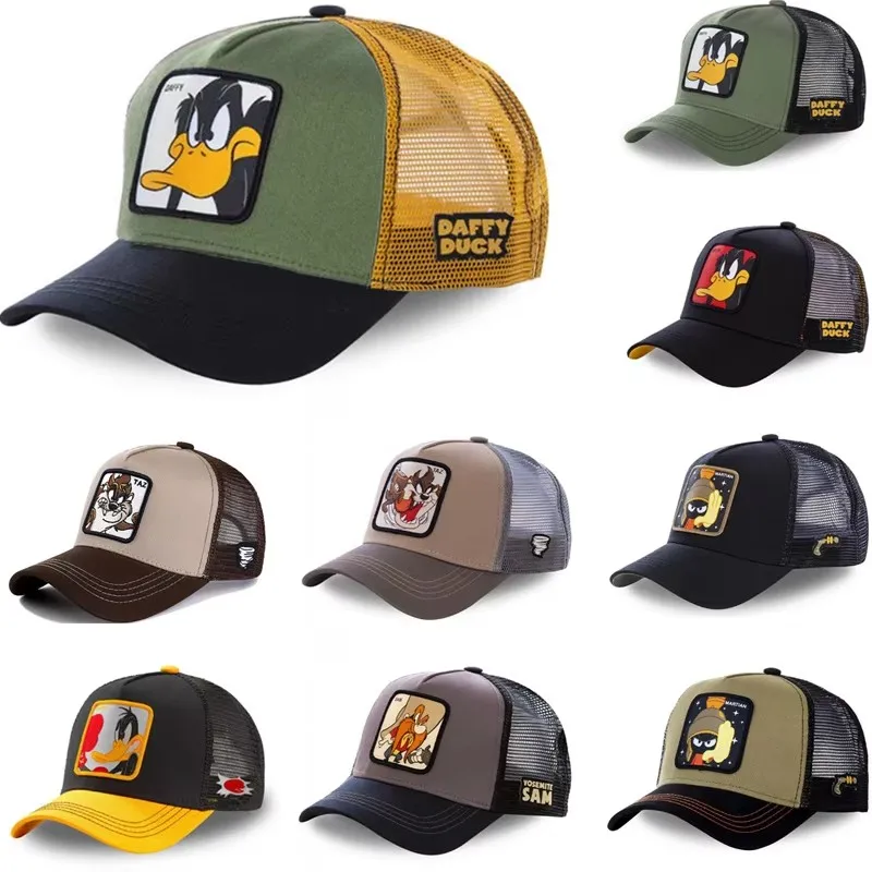Gorra de béisbol de algodón con Cierre trasero de dibujos animados de Anime de marca de alta calidad para hombres y mujeres, gorro de malla de Hip Hop para papá, gorra de camionero, triangulación de envíos