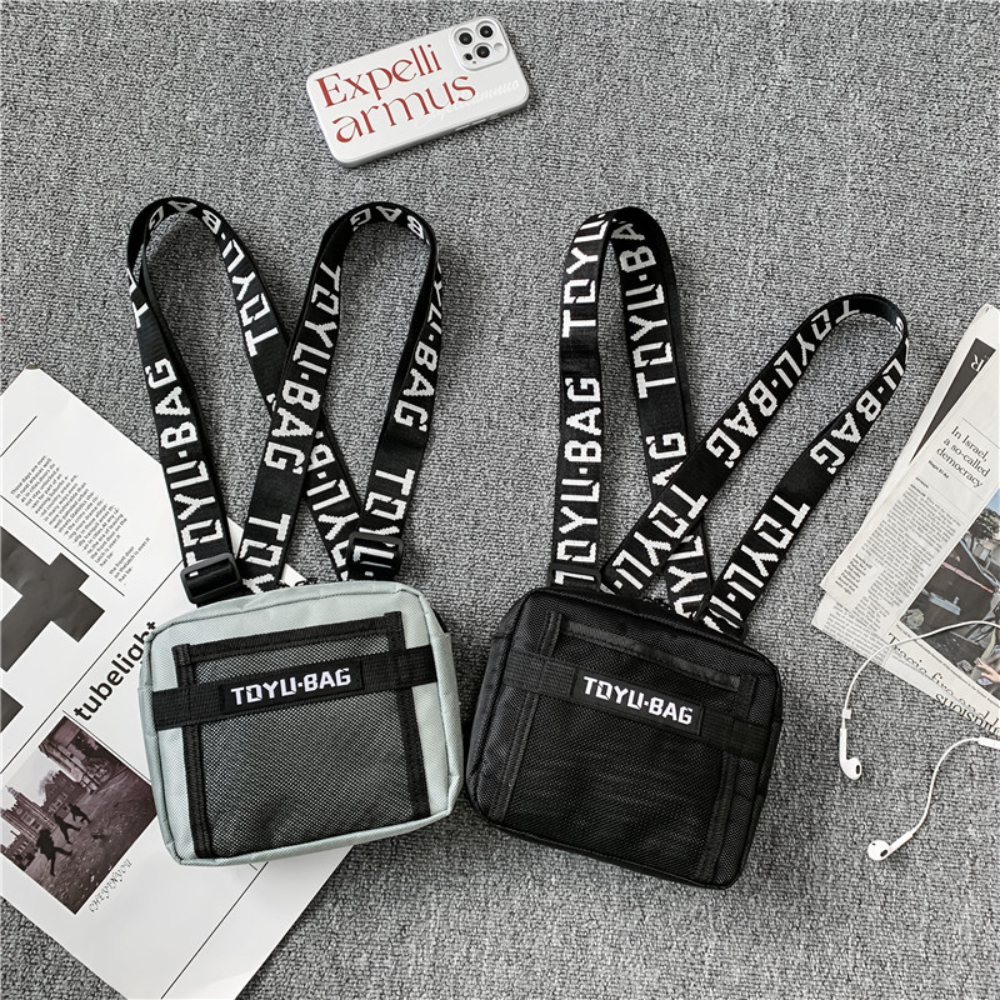 Bolsa de peito masculina para esportes, viagens e montanhismo, mochila de armazenamento de grande capacidade, bolsa de colete multifuncional