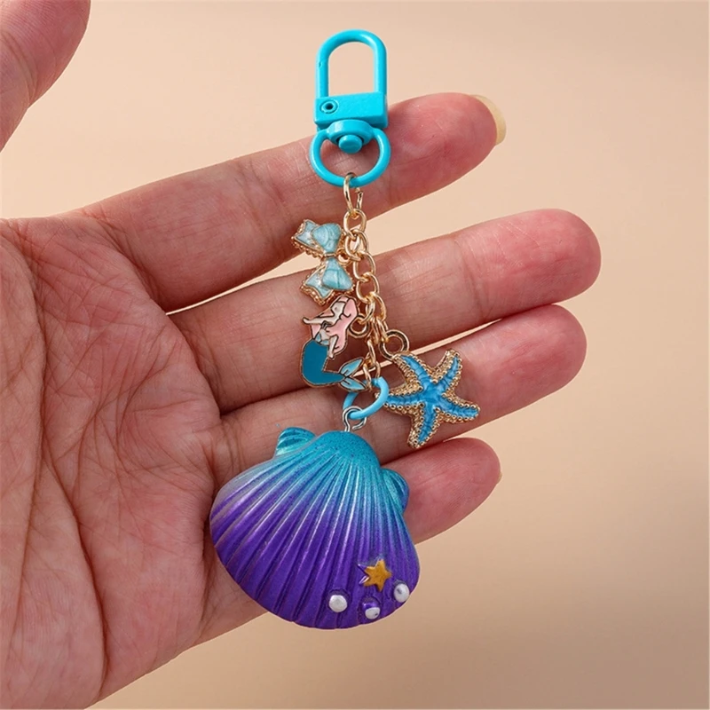 Gantungan Kunci Bintang Laut Gantungan Kunci Kerang Cantik Gantungan Kunci Mobil Ornamen Gantung Gantungan Kunci Kreatif Tas Jimat Liontin Ransel