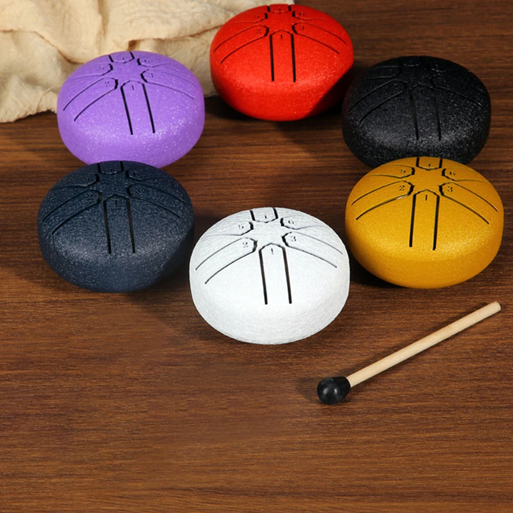 3 นิ้ว 6 หมายเหตุฝนกลองสําหรับฝนภายนอกกลองเครื่องดนตรี MINI Handpan กลองกลางแจ้ง Rain กลองสําหรับโยคะสมาธิที่ไม่ซ้ํากันของขวัญ