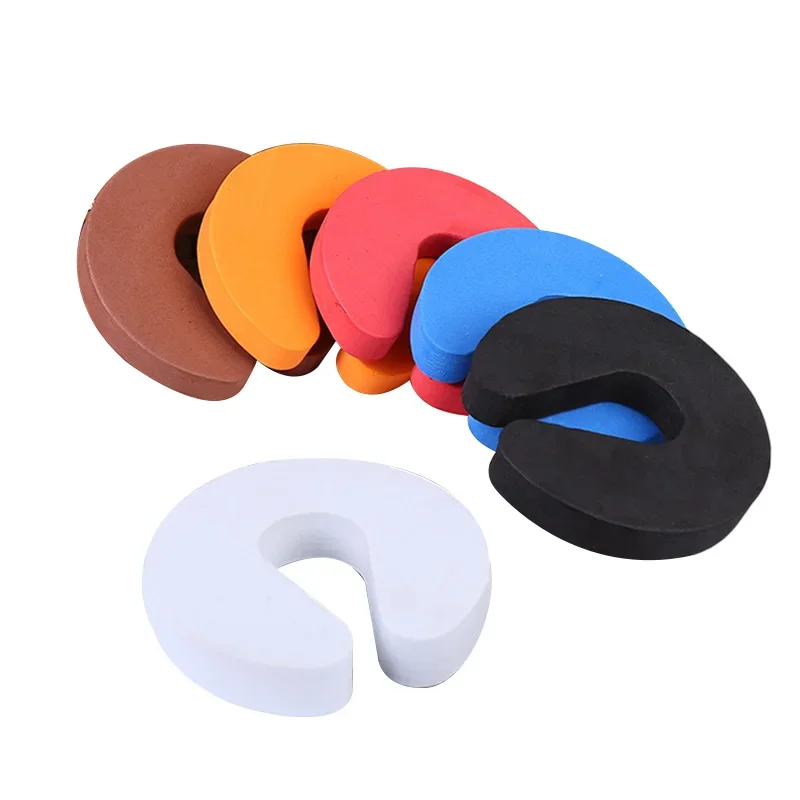 1/5 pçs rolhas de porta eva crianças proteção c forma anti pitada rolha de porta segurança do bebê proteger porta parar espuma macia clipe