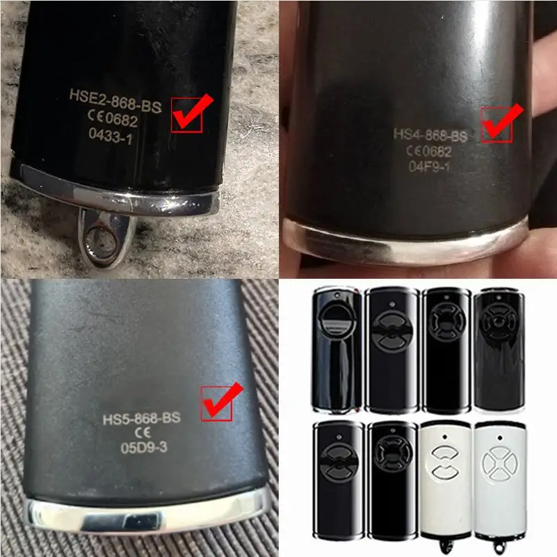 Telecomando per cancello serie HSE4-868-BS BS 868 MHz HSE4-868-BS HSE1-868-BS HS4-868-BS Apriporta per garage con telecomando
