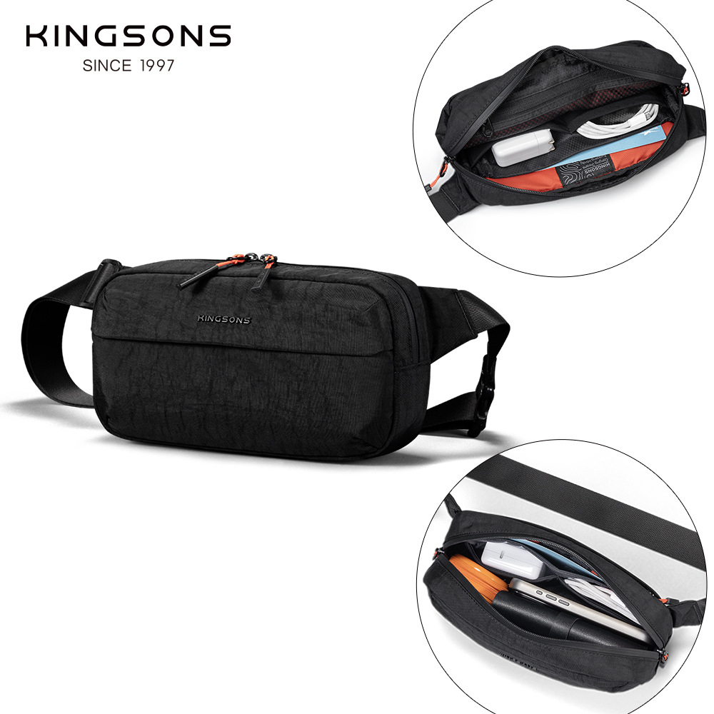 Kingsons Urban Ride Lite Sling Homens Mulheres Peito Bolsa Pequena Bolsa Crossbody 420D Nylon À Prova D 'Água Minimalista Luz de Viagem