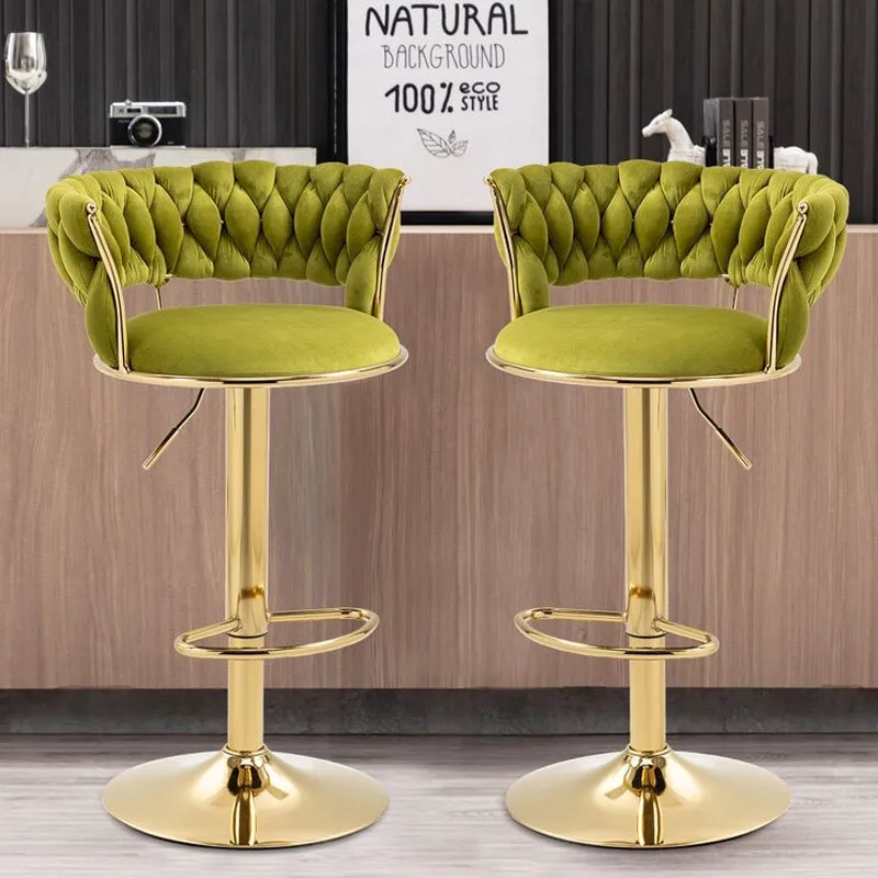 Sedia da bar Richome Seggiolone girevole da bancone cassiere Schienale moderno e semplice Sedia regolabile in altezza