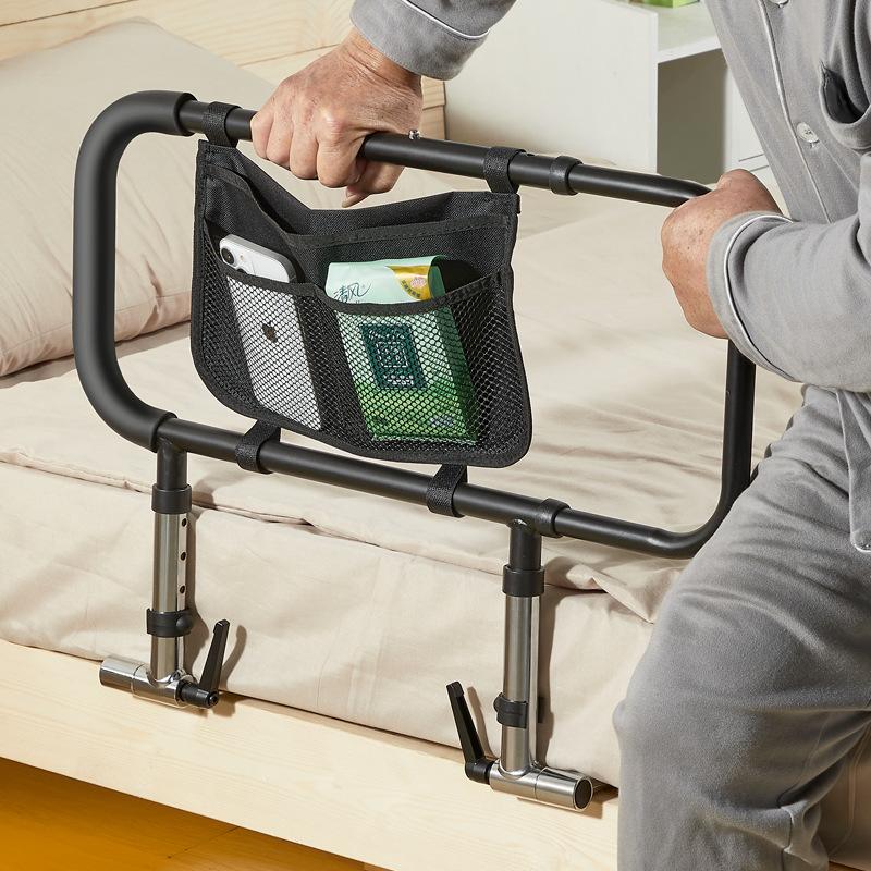Trilhos de cabeceira ajustáveis, alça de cama de segurança, prevenção de queda, guarda de mão, cana de cama, trilhos de cama para idosos, ajuste completo, duplo