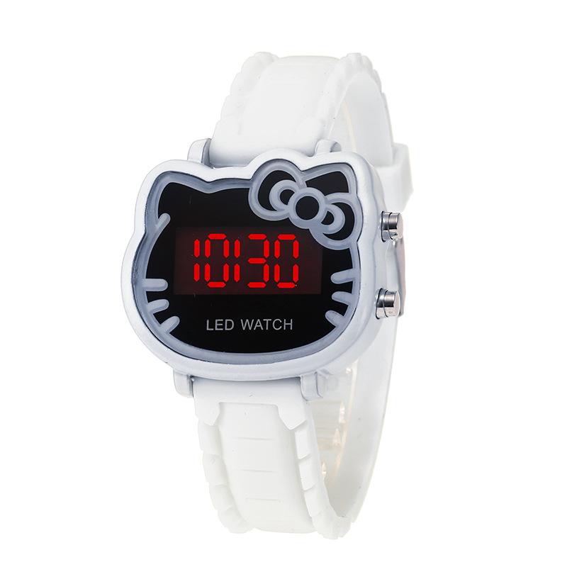มินิโซะเฮลโลคิตตี้น่ารักการ์ตูน Jam Tangan elektronik เด็กประถมเด็กกันน้ำสำหรับเด็กผู้หญิงเด็กนาฬิกาของขวัญผู้หญิง