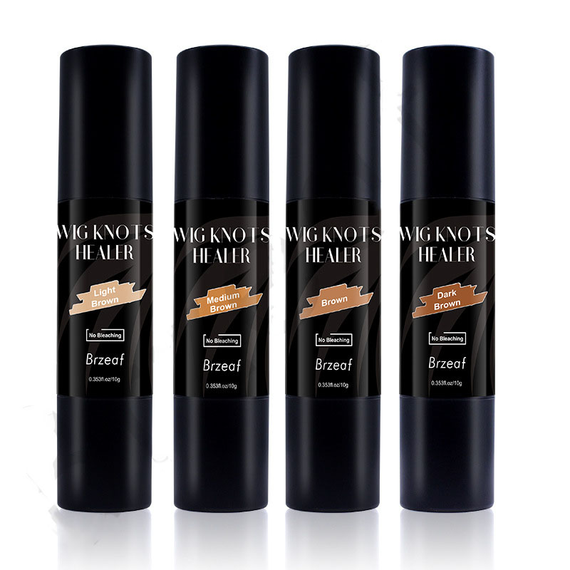 Peruca laço tingimento vara com escova 10g à prova dwaterproof água portátil laço nó corretivo luz marrom escuro laço matiz adesivos