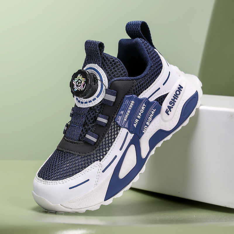 Оригинальная обувь для мальчиков, стильные детские кроссовки на массивной подошве с дышащей сеткой, школьная детская повседневная обувь, спортивные теннисные кроссовки для мальчиков