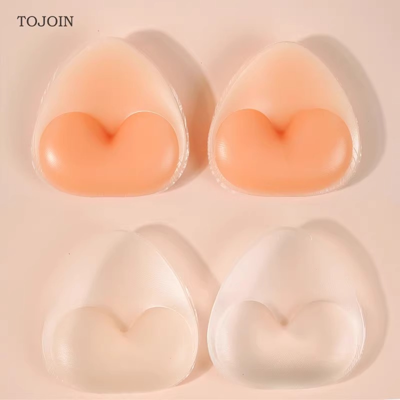 Almofada de peito de silicone inserção invisível engrossado maiô almofada de peito à prova dwaterproof água biquíni roupa interior grande transparente ampliar realçador