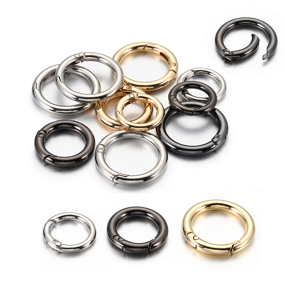 5 szt. Okrągłe karabińczyki sprężynowe, otwierane kółka do kluczy, zapięcia do samodzielnego tworzenia biżuterii, akcesoriów do torebek na telefon