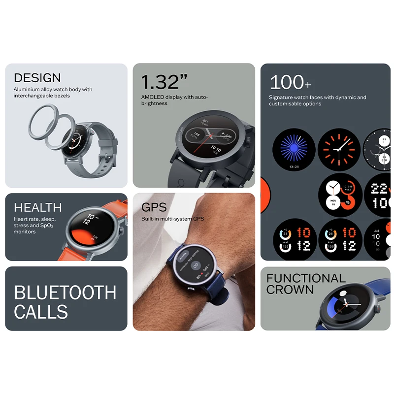 Семейный CMF by Nothing Watch Pro 2 1,32 "AMOLED Bluetooth 5,3 BT звонки с ИИ шумоподавлением watch 2 GPS cmf watch pro 2