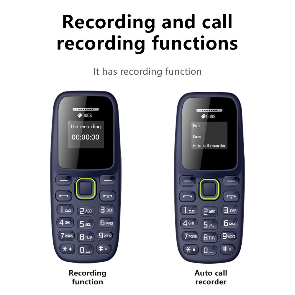 SERVO BM310 Mini Feature Mobile Phone Dual SIM Standby Call Recording Magic Voice Blacklist MP3 Player 2G Tiny Button Cellphones