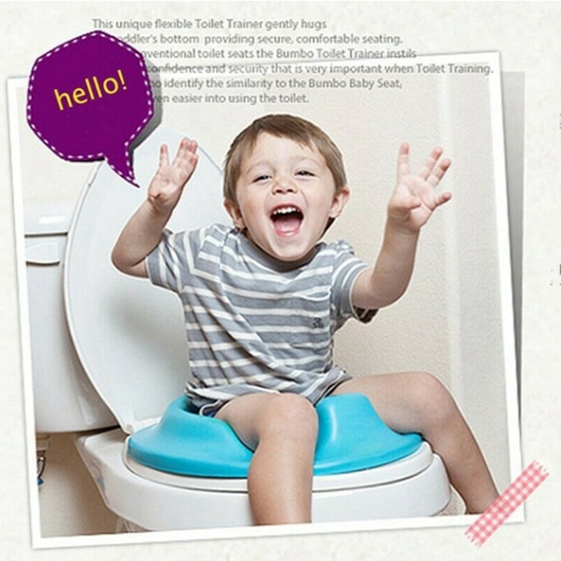 Baby Toilette Töpfchen Trainings sitz Kinder Töpfchen Sitzpolster rutsch feste Spritz schutz Baby Töpfchen Kissen blau